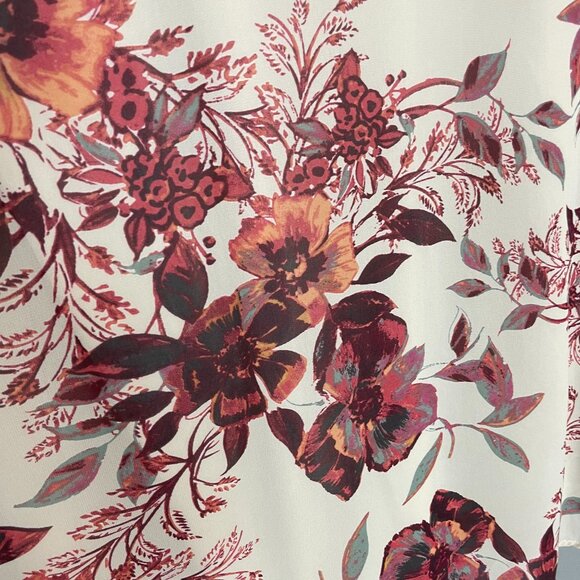 Lulus Shifting Dears Floral Shift Dress Cut Out Sleeve Beige‎ Cream Mini Large - Picture 15 of 16